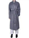 Caliste Oversized Single Coat Grey - ISABEL MARANT - BALAAN 2