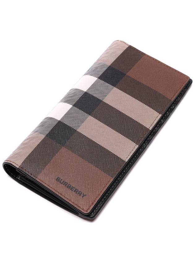 Vintage Check Logo Continental Long Wallet Brown - BURBERRY - BALAAN 6