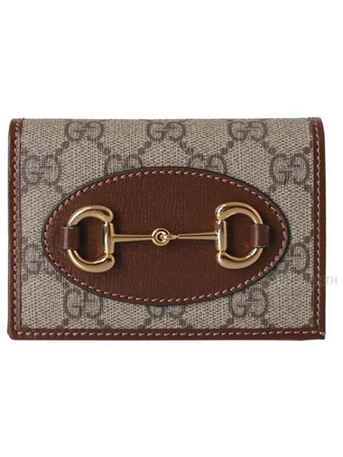 Horsebit 1955 Card Wallet Beige - GUCCI - BALAAN 1