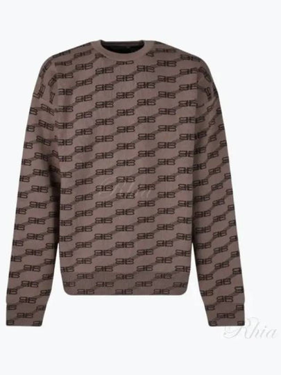 BB Monogram Sweatshirt Brown - BALENCIAGA - BALAAN 2