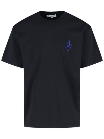 Logo Embroidered Back Print Short Sleeve T-Shirt Black - JW ANDERSON - BALAAN 2