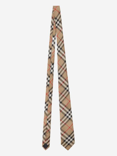 Men's Modern Cut Vintage Check Silk Tie Beige - BURBERRY - BALAAN 2