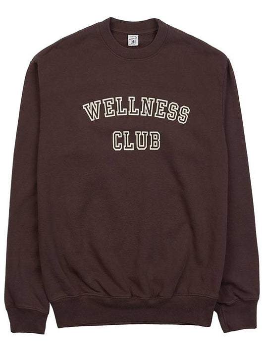 Wellness Club Man to Man WELLNESS CLUB FLOCKED CREWNECK CHOCOLATE CREAM - SPORTY & RICH - BALAAN 1