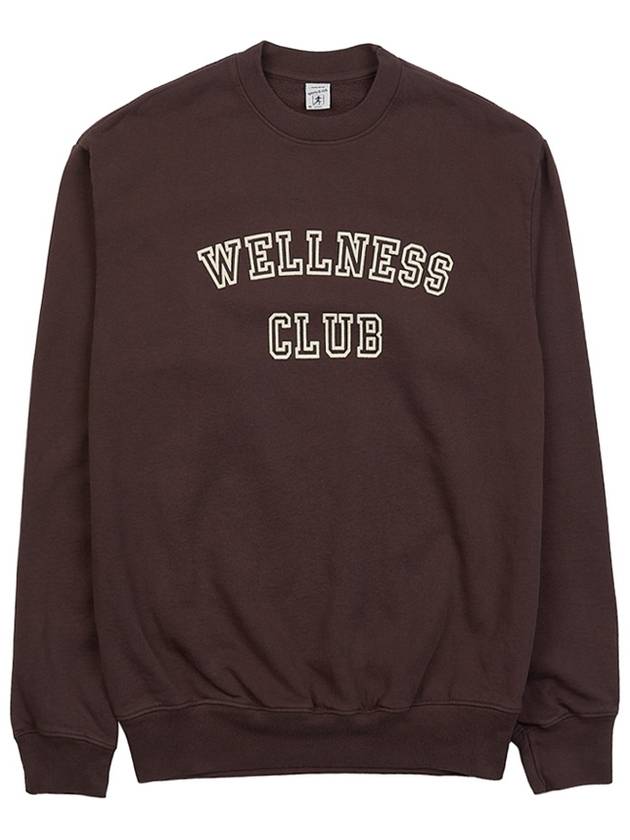 Wellness Club Man to Man WELLNESS CLUB FLOCKED CREWNECK CHOCOLATE CREAM - SPORTY & RICH - BALAAN 1