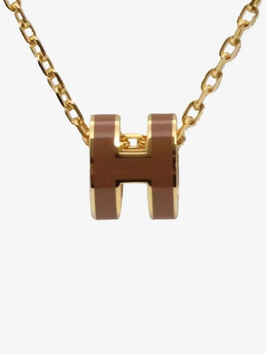 Mini Pop H Pendant Necklace New Gold - HERMES - BALAAN 2