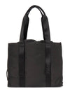 Women's Recycled Tech Medium Tote Bag Black - GANNI - BALAAN 4