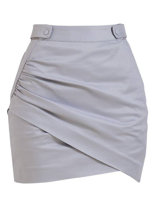 Golf Wear Tulip Line Shirring Skirt Gray - J JANE - BALAAN 2