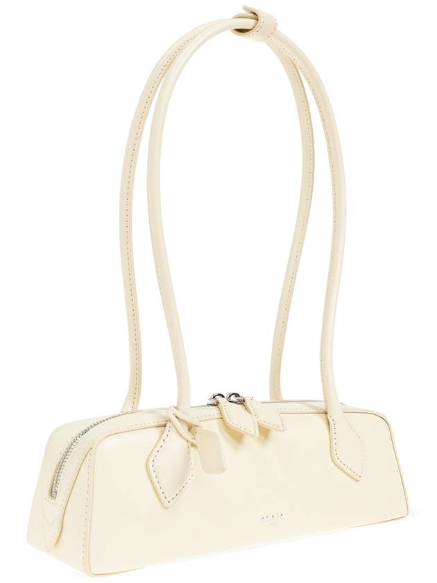 Le Tekel Small Leather Shoulder Bag Light Yellow - ALAIA - BALAAN 5