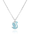 Women's Iconic Swan Pendant Small Rhodium Plated Necklace Blue - SWAROVSKI - BALAAN 4