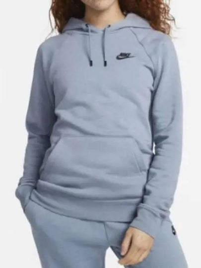 Women's Essential Fleece Hoodie Blue - NIKE - BALAAN 2