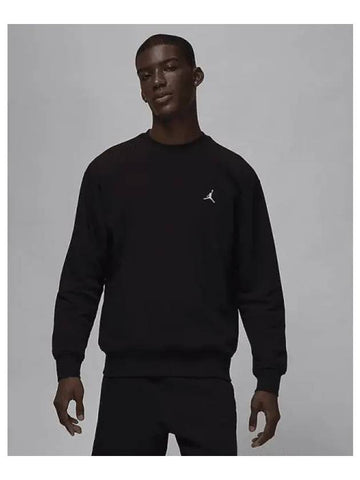 Jordan Brooklyn Fleece Men s Crew Neck Sweatshirt Black White FV7293 010 709921 - NIKE - BALAAN 1