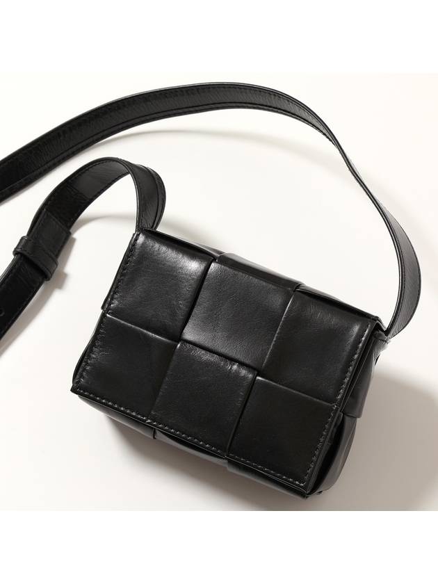 Cassette Small Leather Cross Bag Black - BOTTEGA VENETA - BALAAN 9