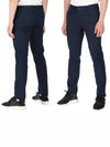 Mid-Rise Cotton Straight Pants Navy - AMI - BALAAN 2