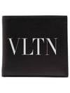 Men's VLTN Logo Half Wallet Black - VALENTINO - BALAAN 1