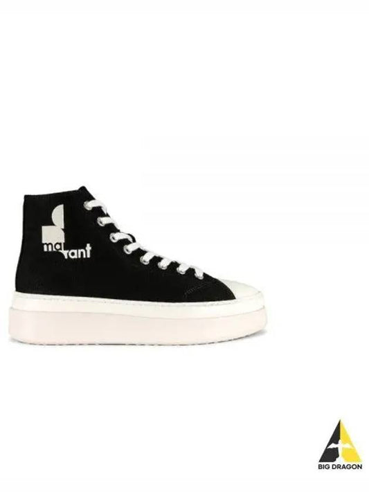 Austen Logo High Top Sneaker Black - ISABEL MARANT - BALAAN 2