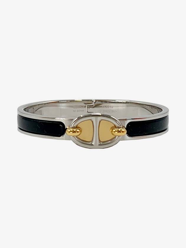 Mini Click Chandal Bracelet Palladium Hardware Noir - HERMES - BALAAN 3