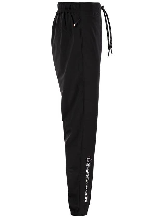 Grenoble Logo Print Drawstring Track Pants Black - MONCLER - BALAAN 4