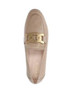 Kate Metal Logo Leather Loafers Beige - TOD'S - BALAAN 6