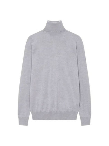 Women s Solid Wool Turtleneck Knit Gray - EMPORIO ARMANI - BALAAN 1