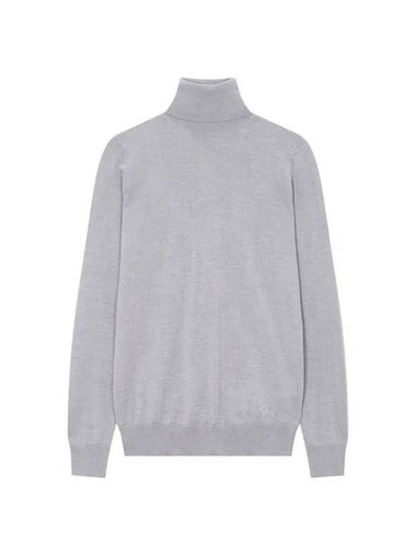 Women s Solid Wool Turtleneck Knit Gray - EMPORIO ARMANI - BALAAN 1