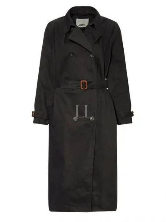 Edenna Trench Coat Black - ISABEL MARANT - BALAAN 2