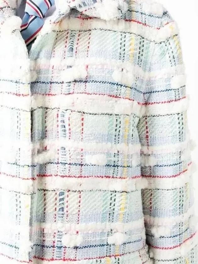 Madras Pouf Tweed High Armhole Sport Jacket - THOM BROWNE - BALAAN 4