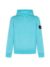 Wappen Patch Classic Fleece Hoodie Light Blue - STONE ISLAND - BALAAN 1