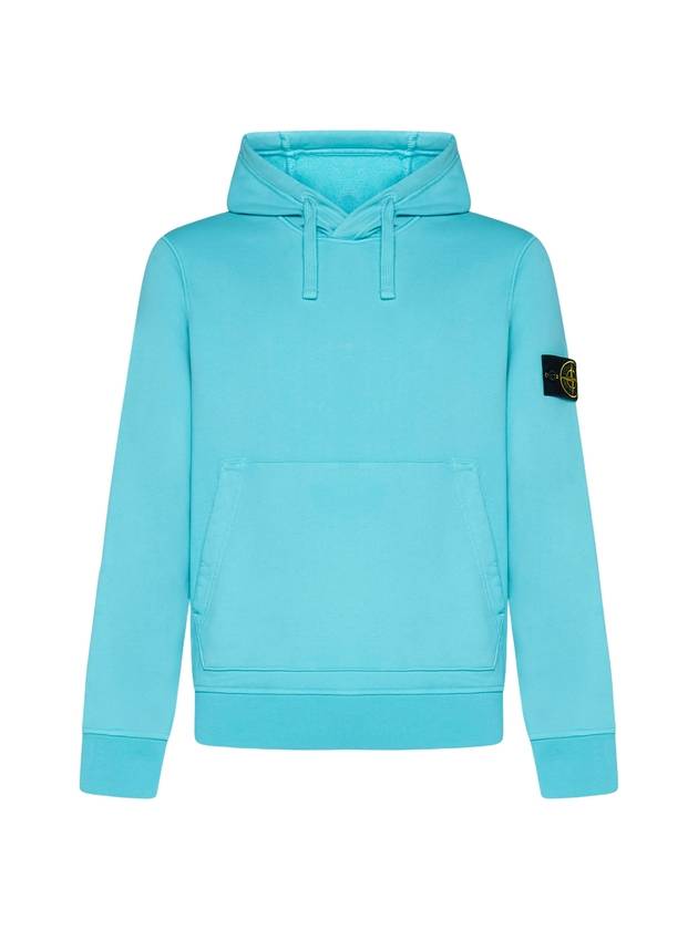 Wappen Patch Classic Fleece Hoodie Light Blue - STONE ISLAND - BALAAN 1