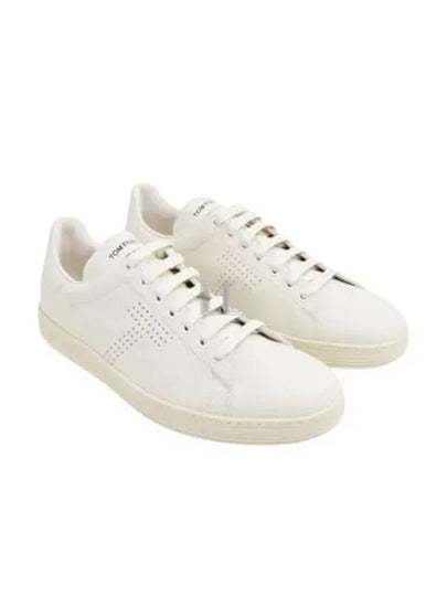 Grain Leather Low Top Sneakers White - TOM FORD - BALAAN 2