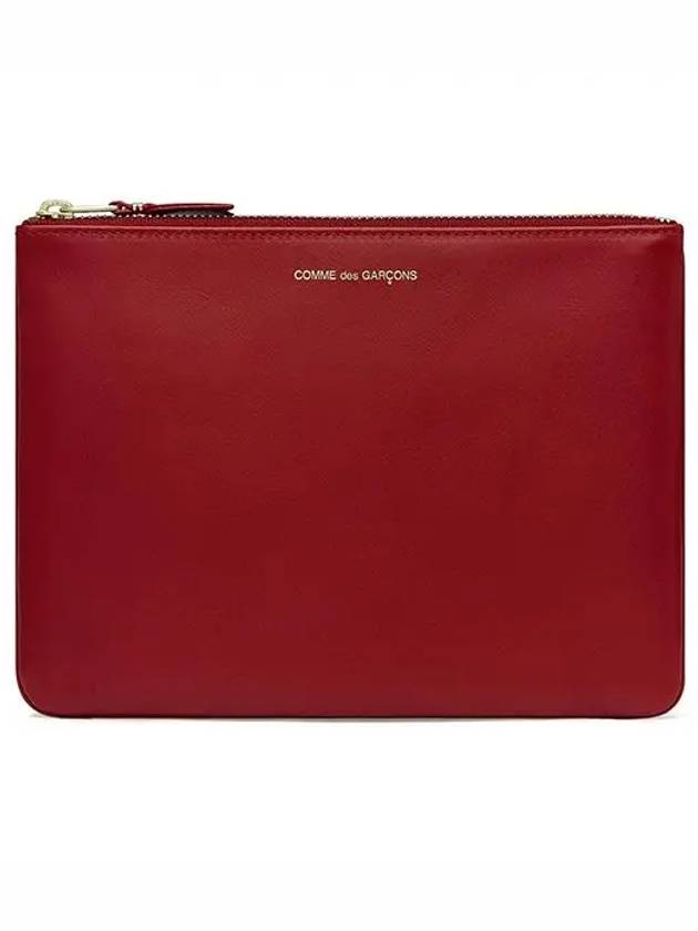 Logo Classic Line Zipper Clutch Bag Red - COMME DES GARCONS WALLET - BALAAN 2