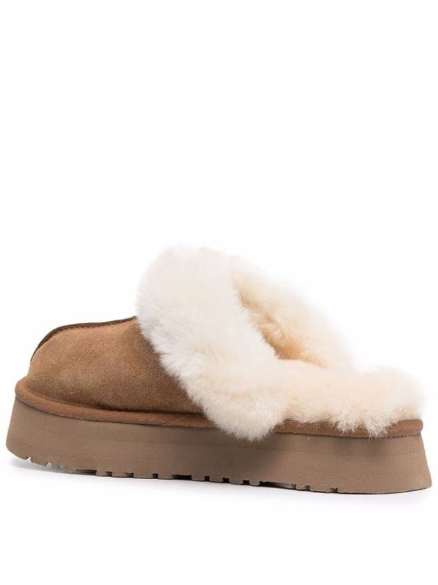 Women's Diskett Fleece Platform Slippers Brown - UGG - BALAAN 4