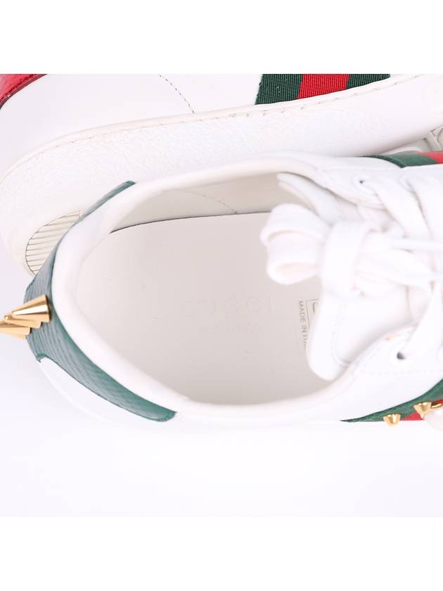 White Pearl Stud 35 Women s Sneakers - GUCCI - BALAAN 9