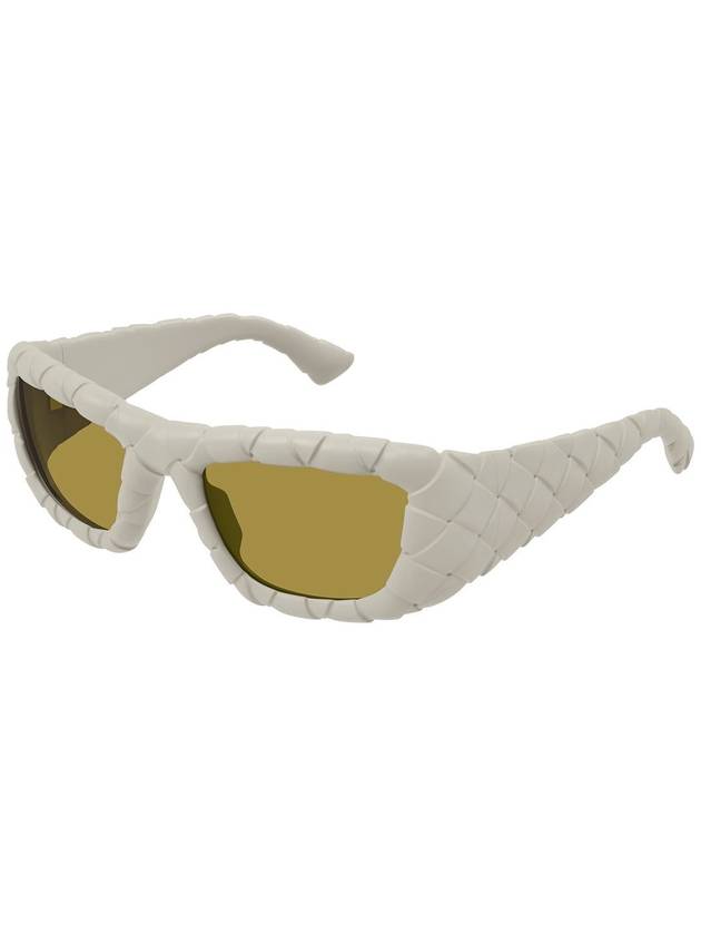 Sunglasses BV1303S 006 WHITE WHITE BROWN - BOTTEGA VENETA - BALAAN 3