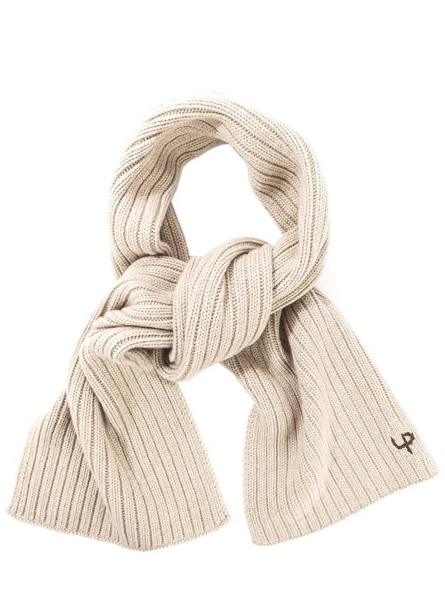 Rib Stitch LP Scarf Biscuit Melange - LORO PIANA - BALAAN 2