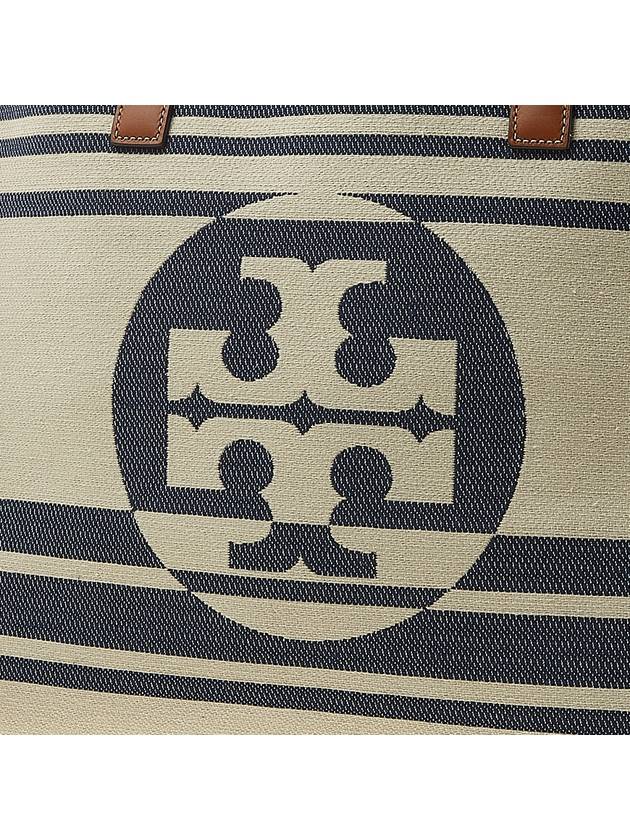 Ella Jacquard Tote Bag Royal Navy - TORY BURCH - BALAAN 8