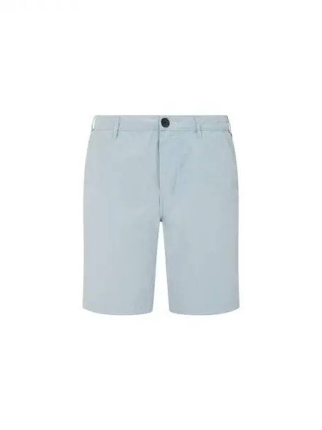 PS Square Logo Patch Cotton Shorts Light Blue 270572 - PAUL SMITH - BALAAN 1