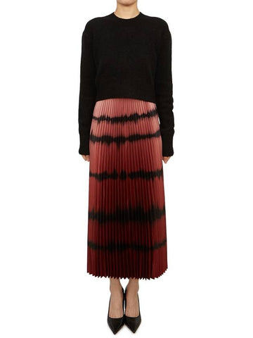 Curtis Women s Sleeveless Long Pleated Dress WD650Z BLACK RED Knit Set - ALLSAINTS - BALAAN 1