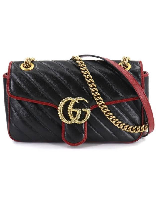 GG Marmont Chain Small Shoulder Bag Black - GUCCI - BALAAN 2