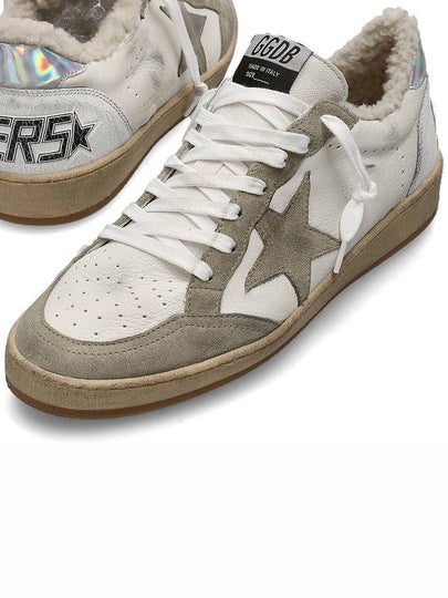 Ball Star Shearling Low Top Sneakers White - GOLDEN GOOSE - BALAAN 2