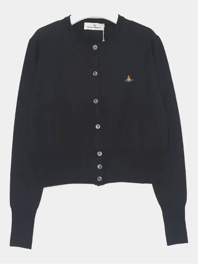 Bea Cropped Cardigan Black - VIVIENNE WESTWOOD - BALAAN 4