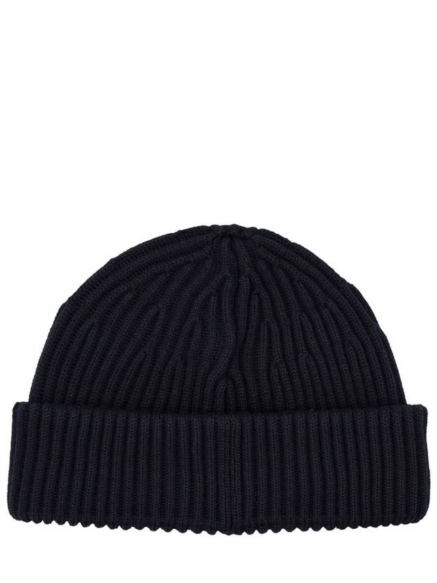 N22C3 Full Rib RWS Wool Beanie Navy - STONE ISLAND - BALAAN 3