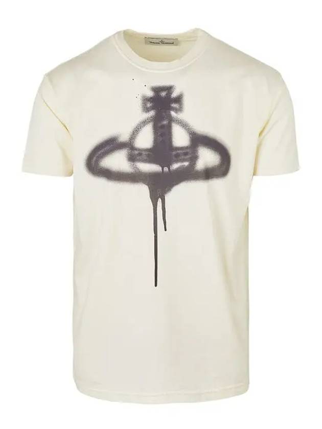 Spray ORB Classic Short Sleeve T-Shirt Butter - VIVIENNE WESTWOOD - BALAAN 2