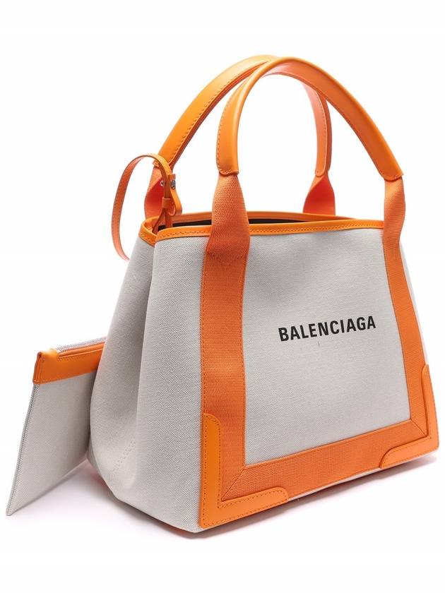 Cabas Logo Canvas Small Tote Bag Dark Orange - BALENCIAGA - BALAAN 4