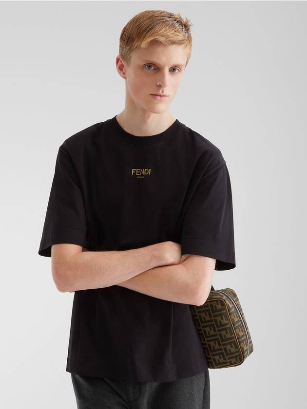 Fendi T-shirts and Polos Black - FENDI - BALAAN 2