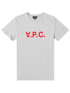 VPC Neon Logo Short Sleeve T-Shirt Grey Red - A.P.C. - BALAAN 1