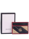 GG Marmont Card Wallet Black Beige - GUCCI - BALAAN 4