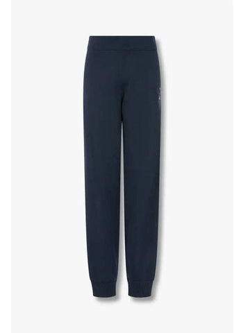 Women s Embroidered Logo Knit Jogger Pants Navy - ARMANI EXCHANGE - BALAAN 1