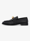 Astaire Signature Metallic Knot Detail Leather Loafers Black - BOTTEGA VENETA - BALAAN 2