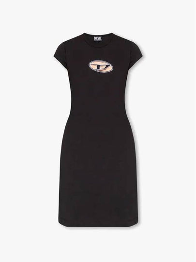 Women's D Angel Logo Cutout Short Dress Black - DIESEL - BALAAN 2