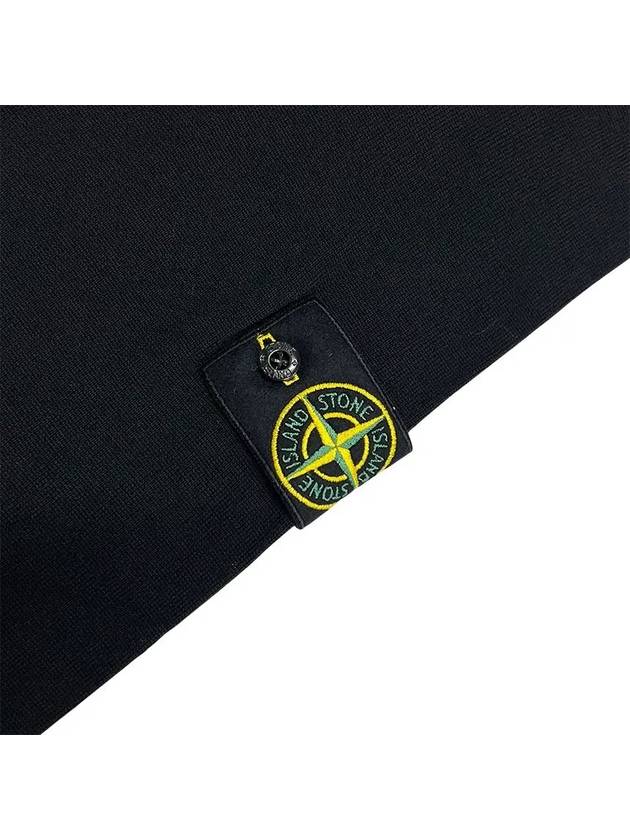 Logo Patch Round Neck Knit Top Black - STONE ISLAND - BALAAN 5